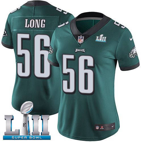Women Philadelphia Eagles #56 Long Green Limited 2018 Super Bowl NFL Jerseys